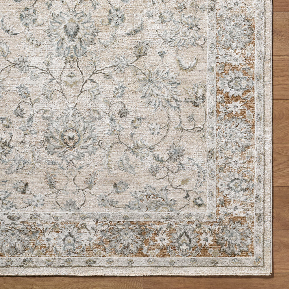 Brunswick Charcoal/Mustard Machine Woven Rug BWK-2344 - overhead