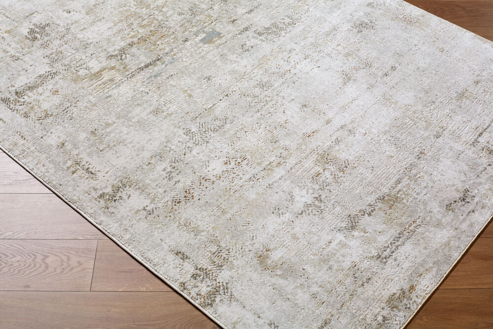 Brunswick Charcoal/Mustard Machine Woven Rug BWK-2346 - corner
