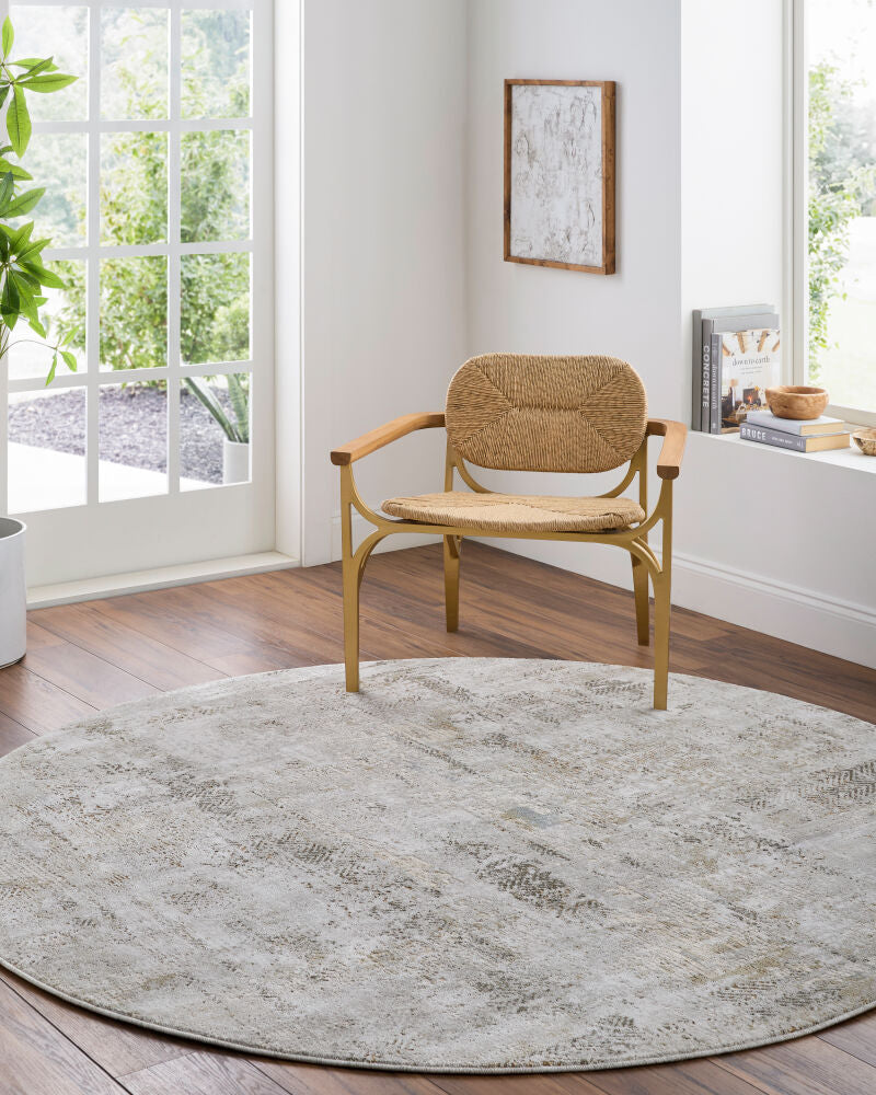 Brunswick Charcoal/Mustard Machine Woven Rug BWK-2346 - roomscene