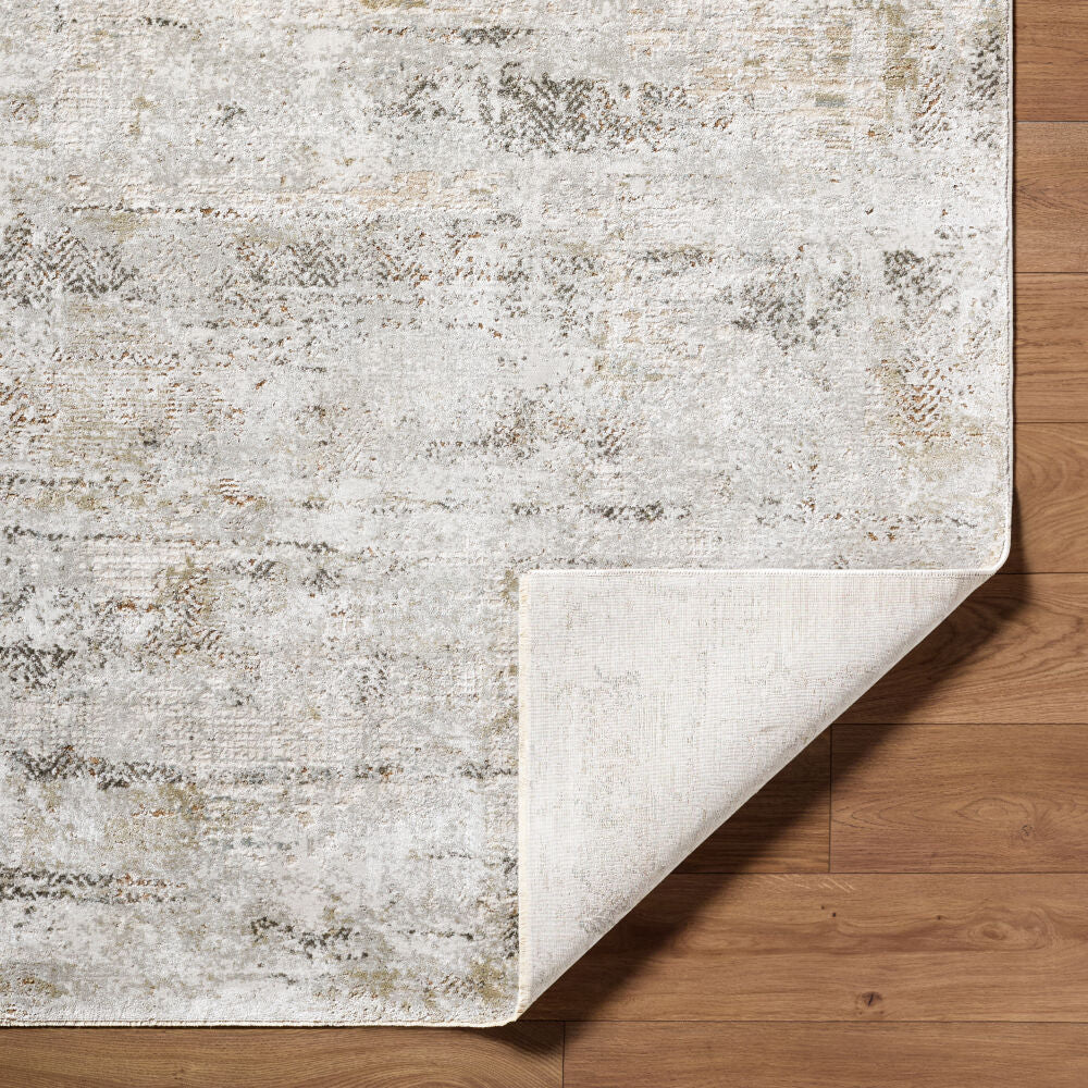 Brunswick Charcoal/Mustard Machine Woven Rug BWK-2346 - fold