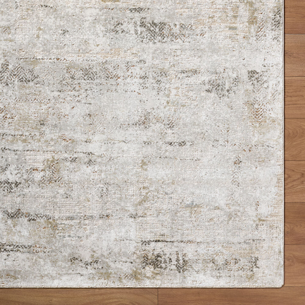 Brunswick Charcoal/Mustard Machine Woven Rug BWK-2346 - overhead