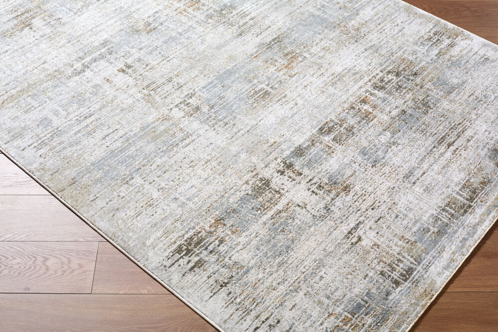 Brunswick Charcoal/Mustard Machine Woven Rug BWK-2348 - corner