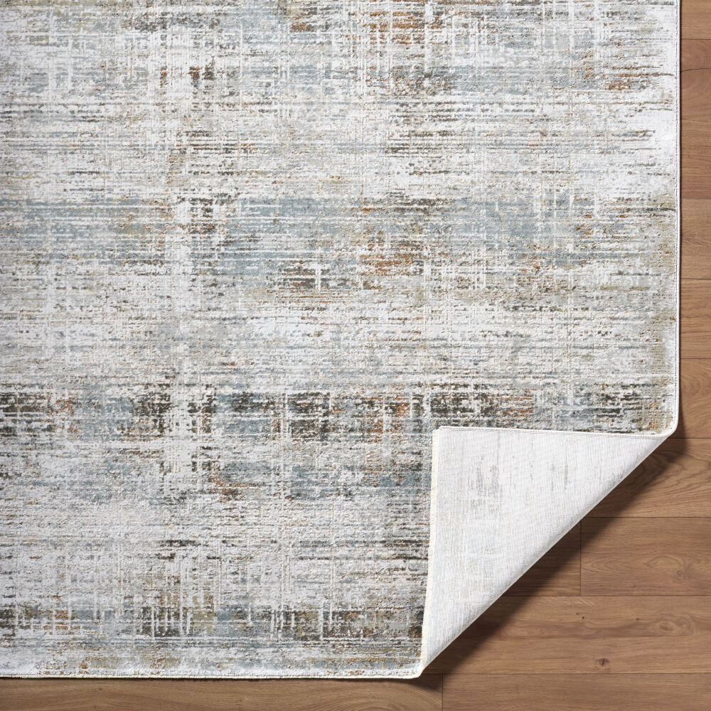 Brunswick Charcoal/Mustard Machine Woven Rug BWK-2348 - fold