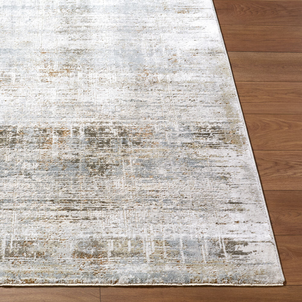 Brunswick Charcoal/Mustard Machine Woven Rug BWK-2348 - front