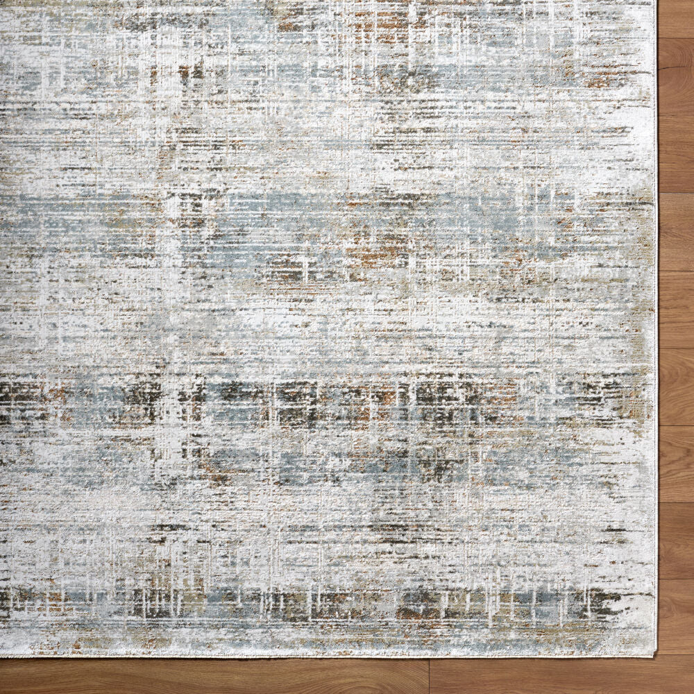 Brunswick Charcoal/Mustard Machine Woven Rug BWK-2348 - overhead