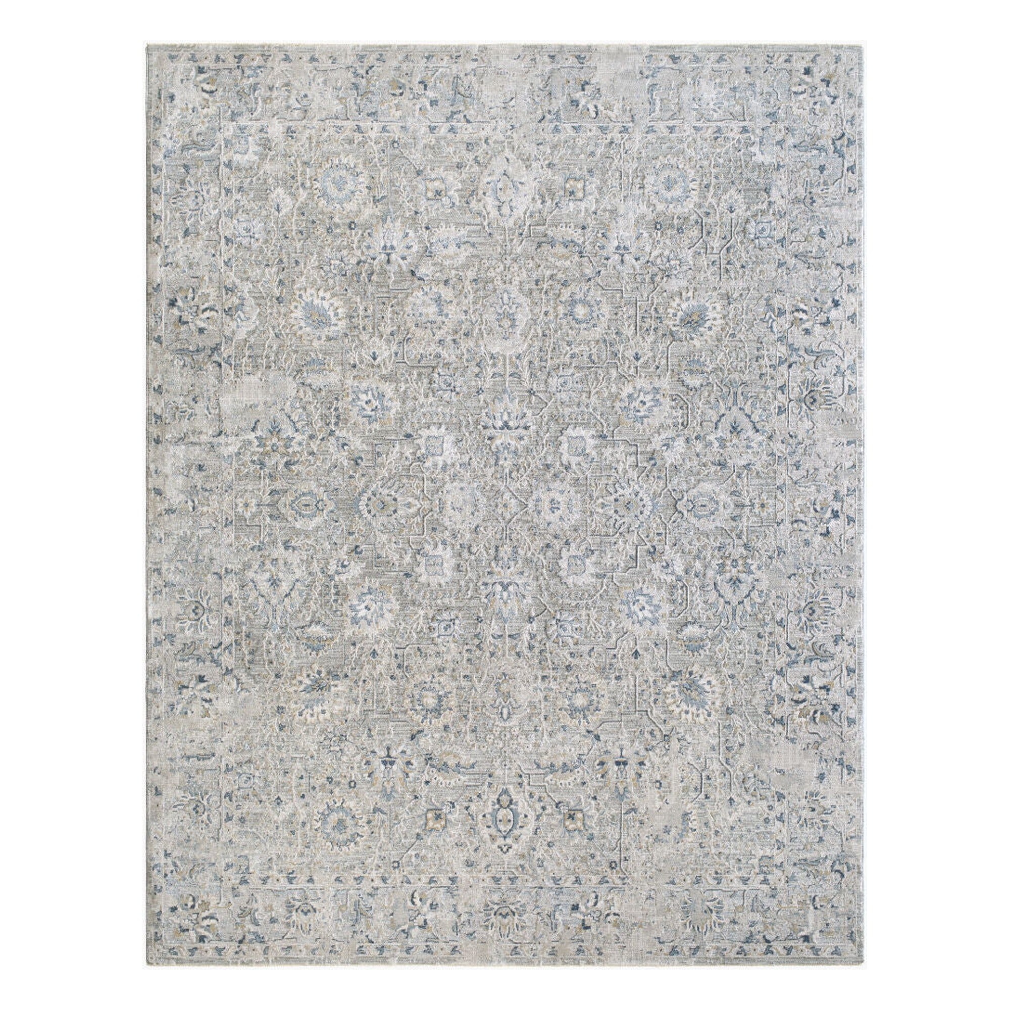 Brunswick Blue/Mustard Machine Woven Rug BWK-2349 - 2'7" x 10'