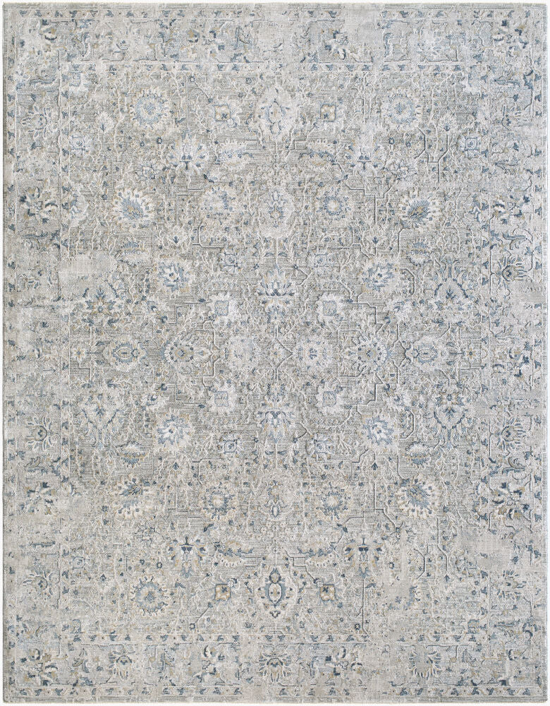 Brunswick Blue/Mustard Machine Woven Rug BWK-2349 - 2'7" x 10'