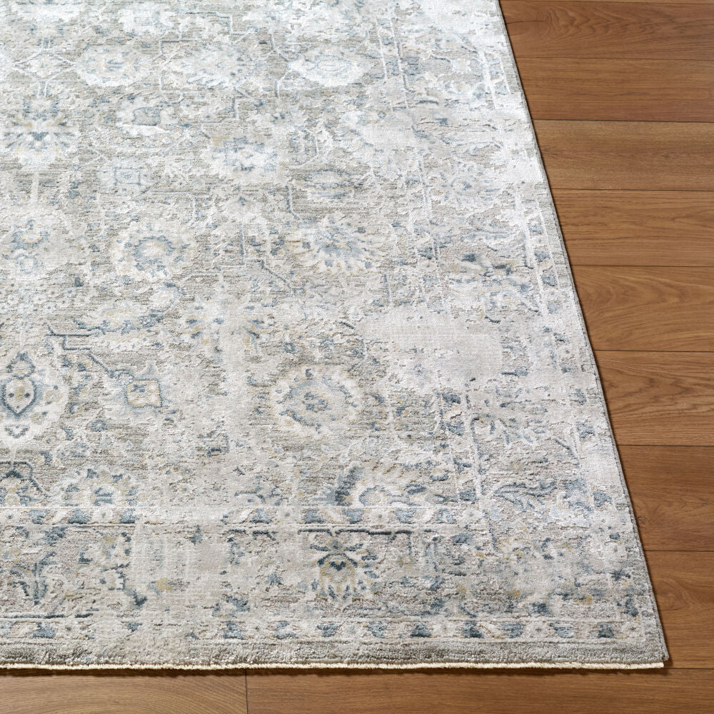 Brunswick Blue/Mustard Machine Woven Rug BWK-2349 - front
