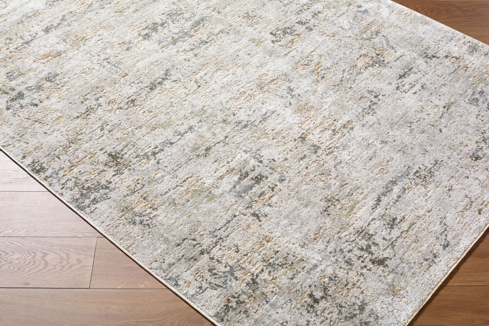 Brunswick Charcoal/Mustard Machine Woven Rug BWK-2350 - corner
