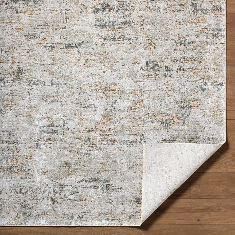 Brunswick Charcoal/Mustard Machine Woven Rug BWK-2350 - fold