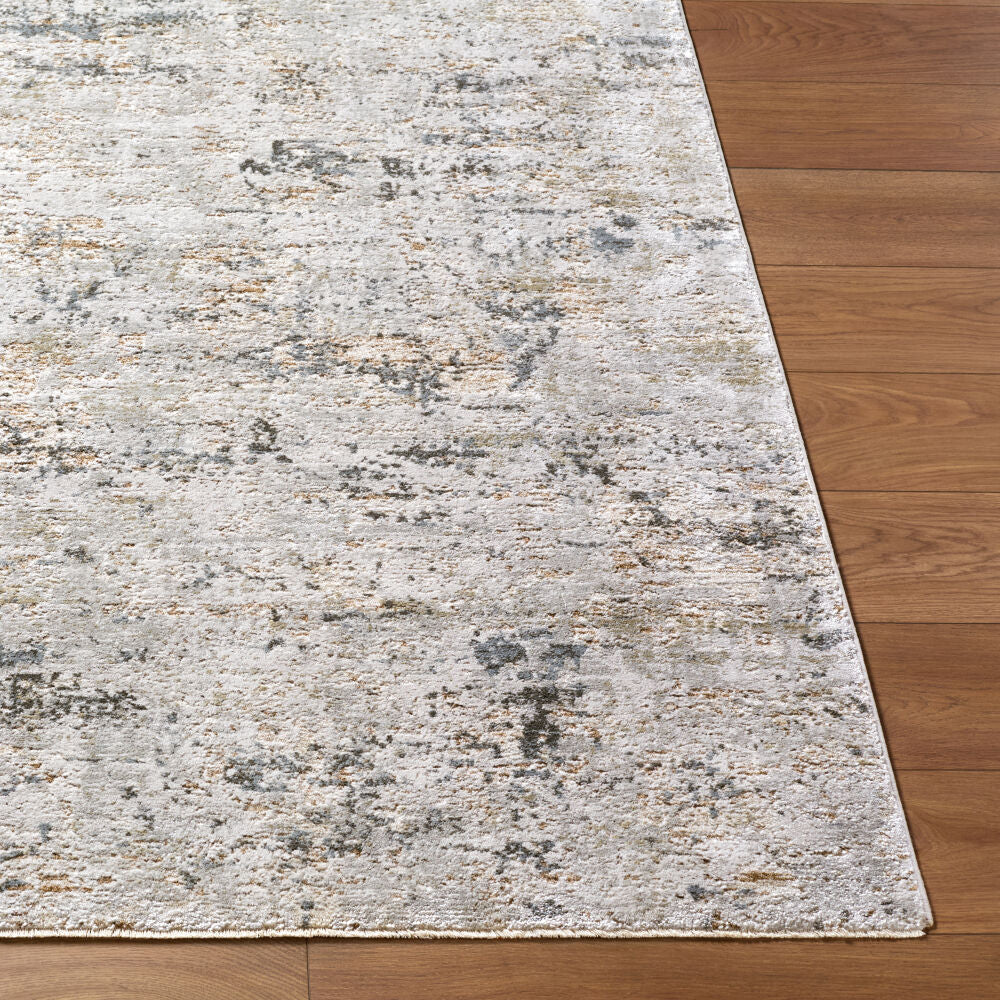 Brunswick Charcoal/Mustard Machine Woven Rug BWK-2350 - front