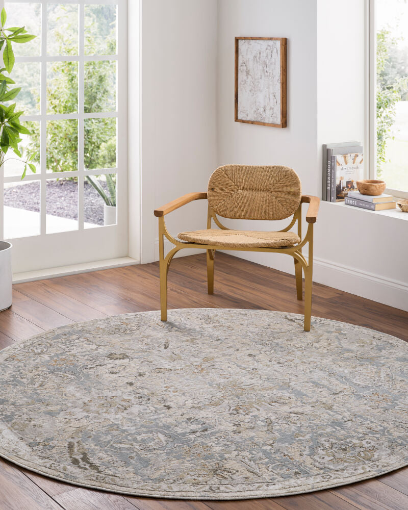 Brunswick Charcoal/Mustard Machine Woven Rug BWK-2351 - roomscene