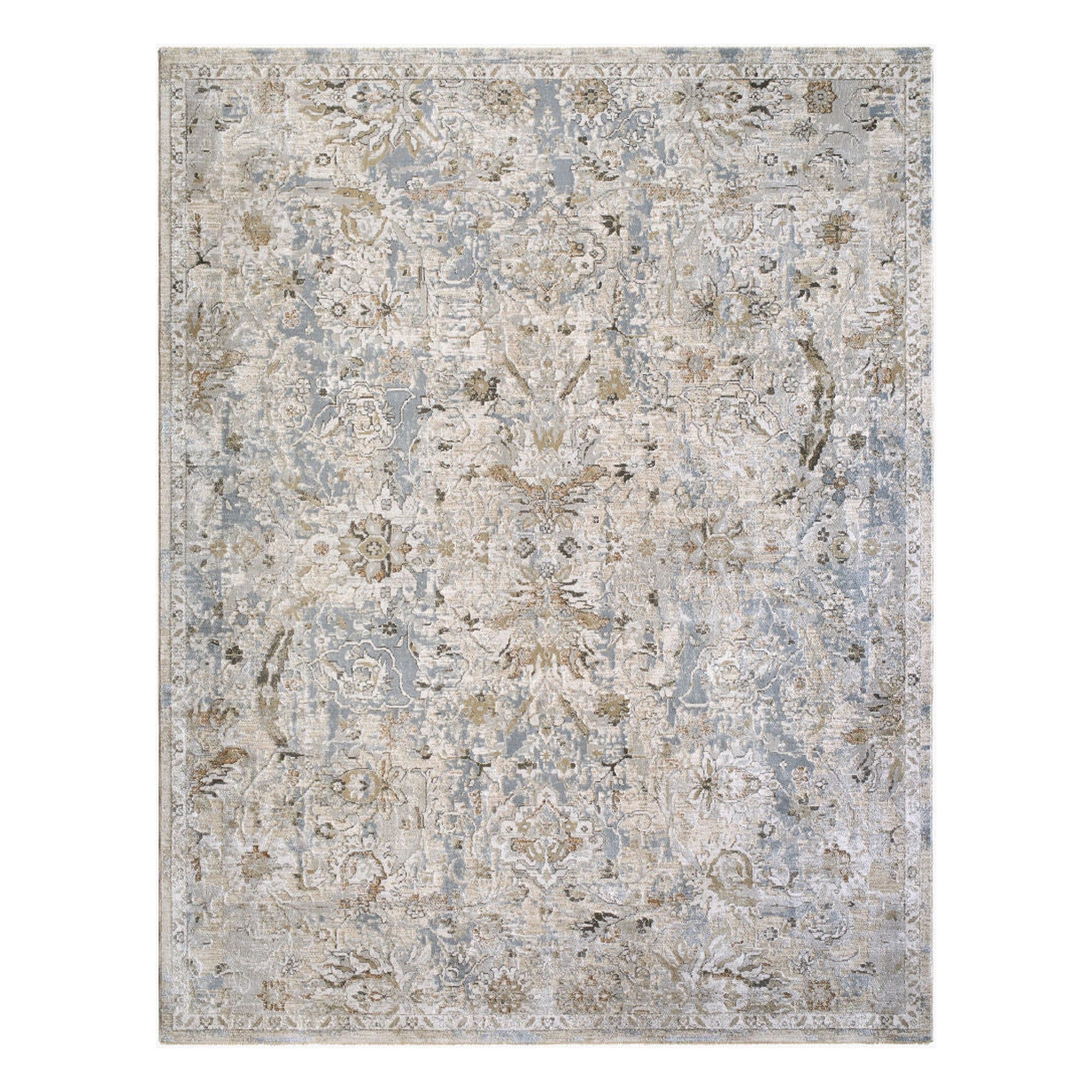 Brunswick Charcoal/Mustard Machine Woven Rug BWK-2351 - 2'7" x 10'