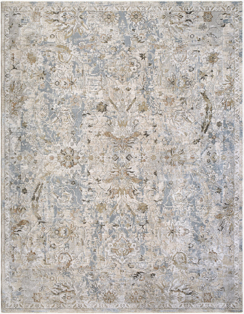 Brunswick Charcoal/Mustard Machine Woven Rug BWK-2351 - 2'7" x 10'