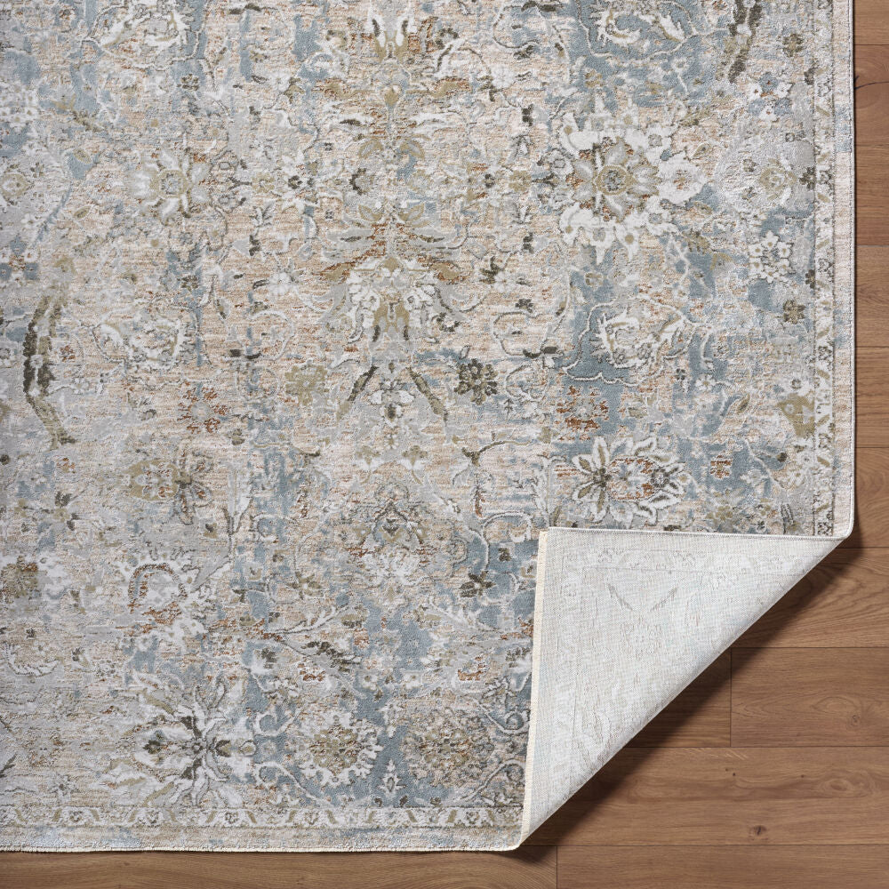 Brunswick Charcoal/Mustard Machine Woven Rug BWK-2351 - fold