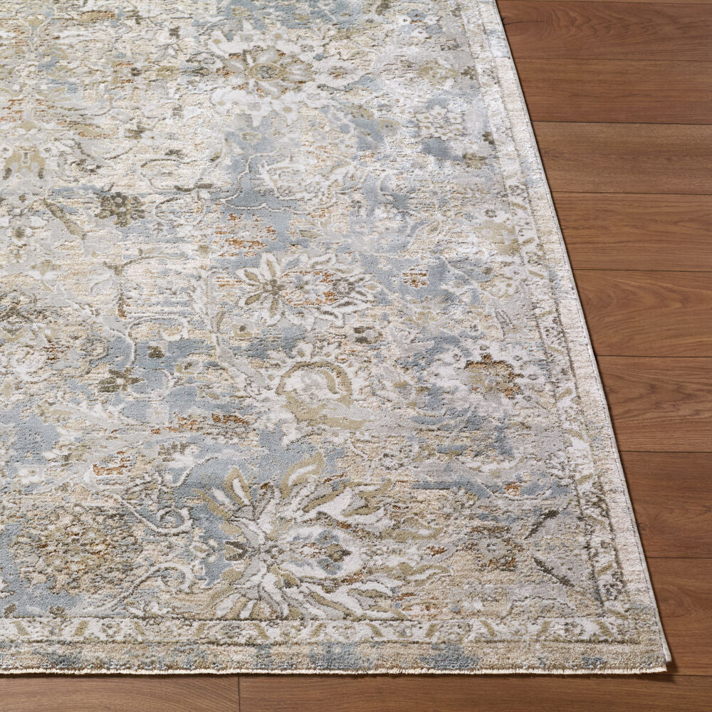 Brunswick Charcoal/Mustard Machine Woven Rug BWK-2351 - front