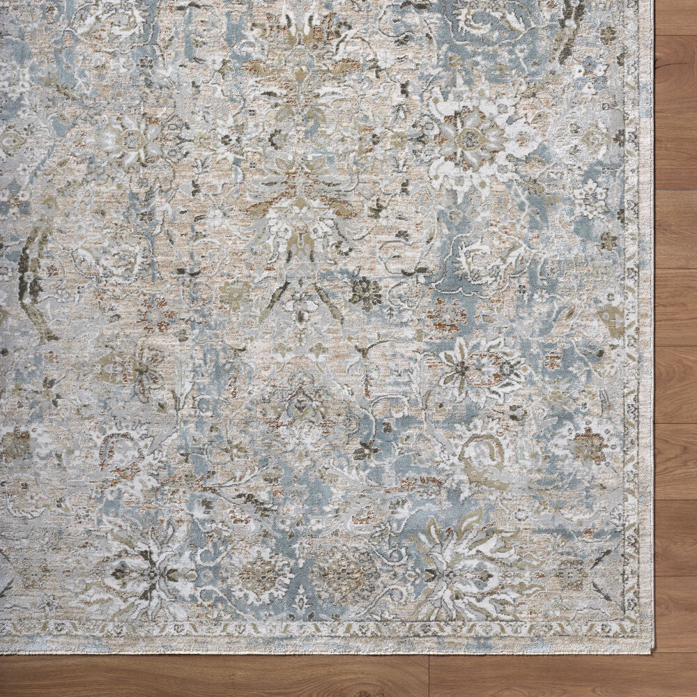 Brunswick Charcoal/Mustard Machine Woven Rug BWK-2351 - overhead