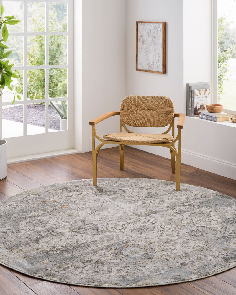 Brunswick Charcoal/Mustard Machine Woven Rug BWK-2352 - roomscene