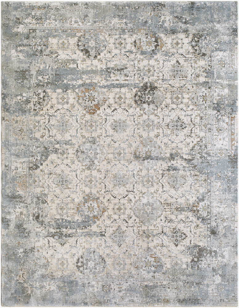 Brunswick Charcoal/Mustard Machine Woven Rug BWK-2352 - 2'7" x 10'
