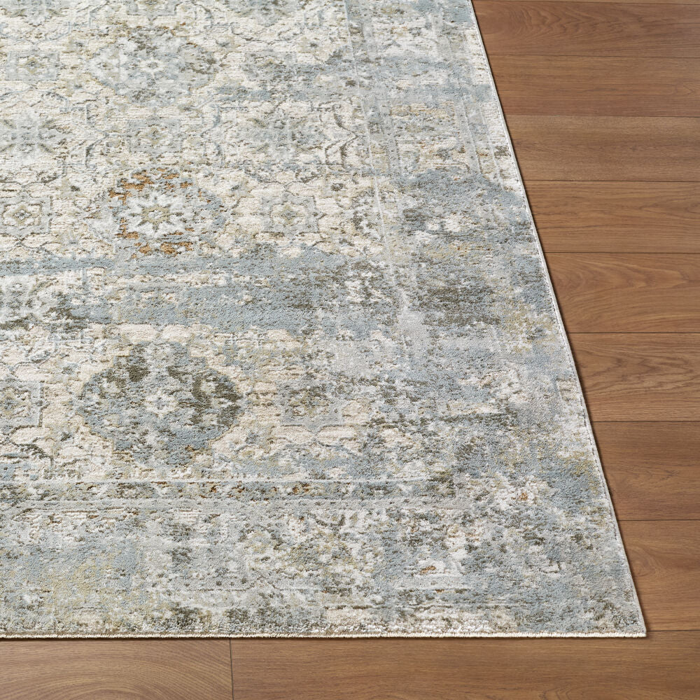 Brunswick Charcoal/Mustard Machine Woven Rug BWK-2352 - front