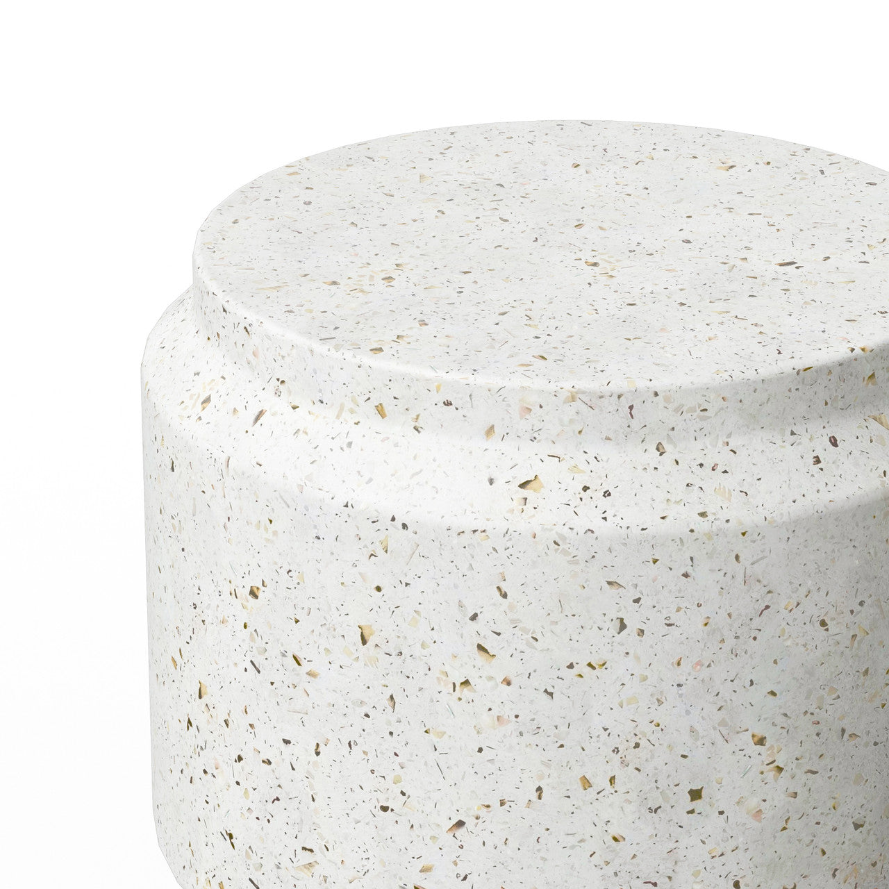 Mixx - Barrel Stool - Ivory Terrazzo