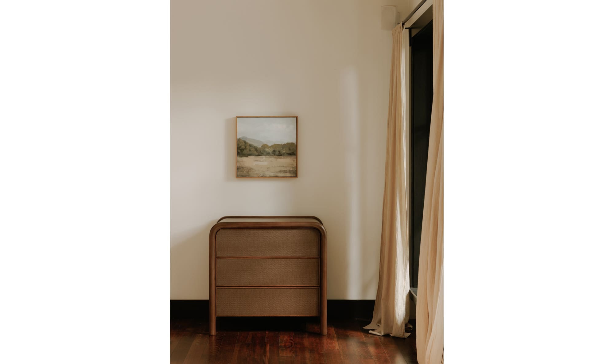 Rye 3 Drawer Nightstand Warm Brown by Moe's Home Collection - view 6