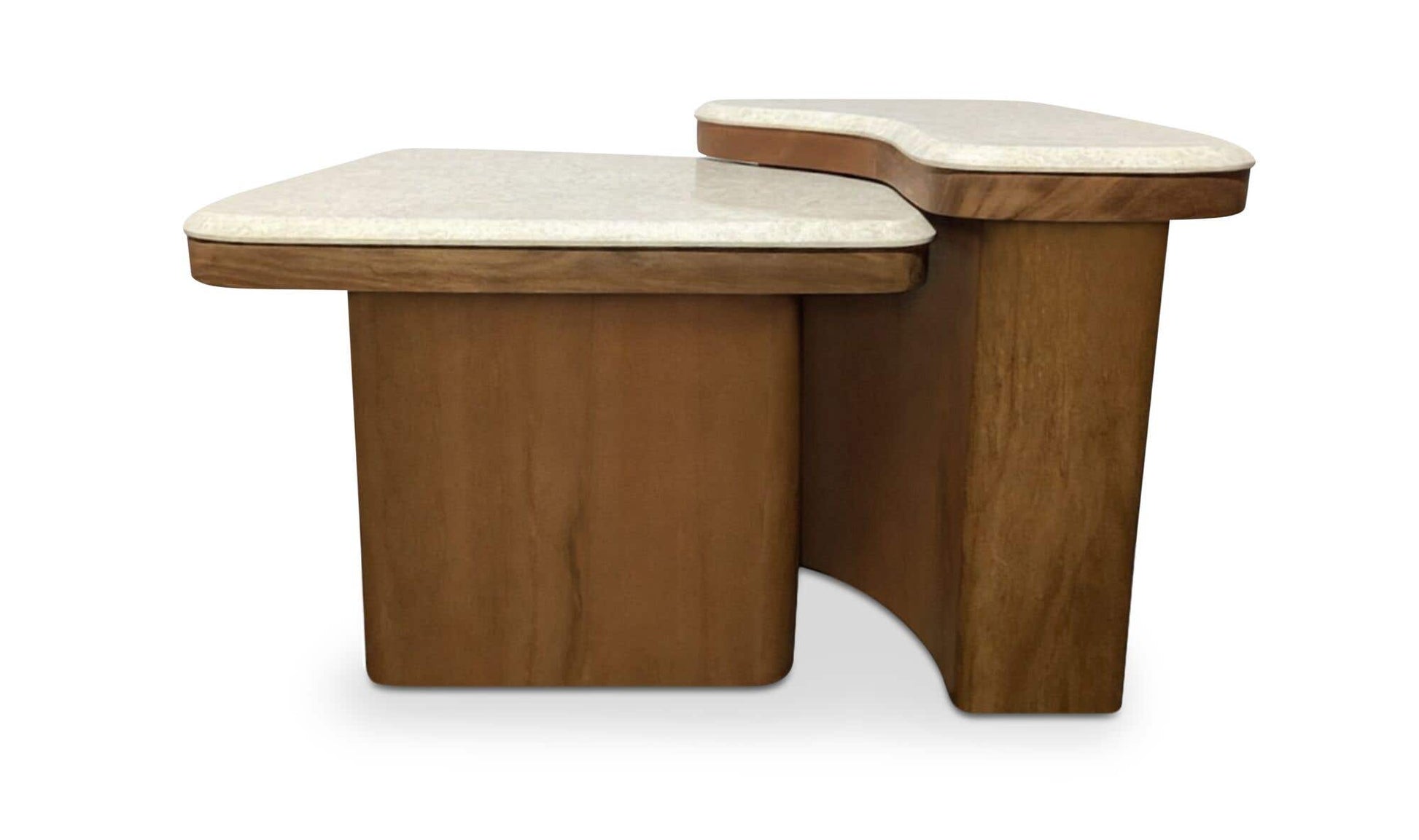 Abi Nesting Coffee Table Beige Cosmos Marble by Moe's Home Collection - view 5