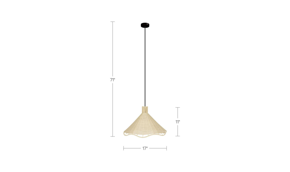 Maris Pendant Lamp Off White by Moe's Home Collection - view 6