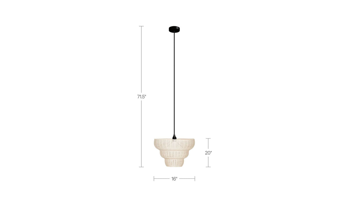 Kos Pendant Lamp Natural by Moe's Home Collection - view 6