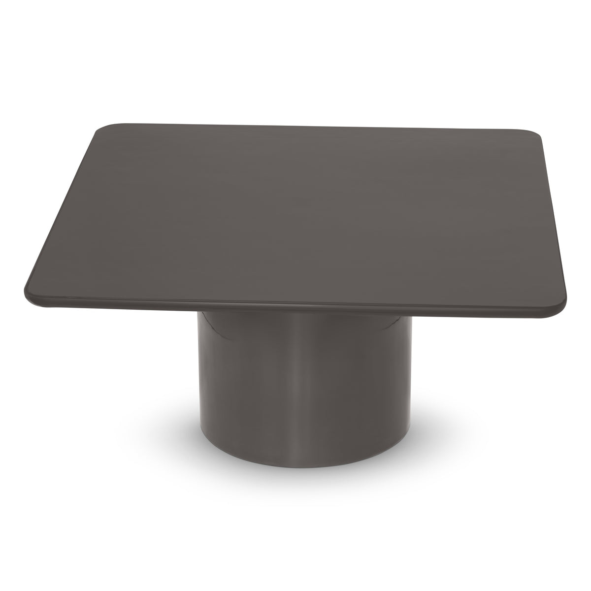 Alessia Short Enamel Coffee Table Deep Umber Brown, 14.25" by Urbia - detail 3