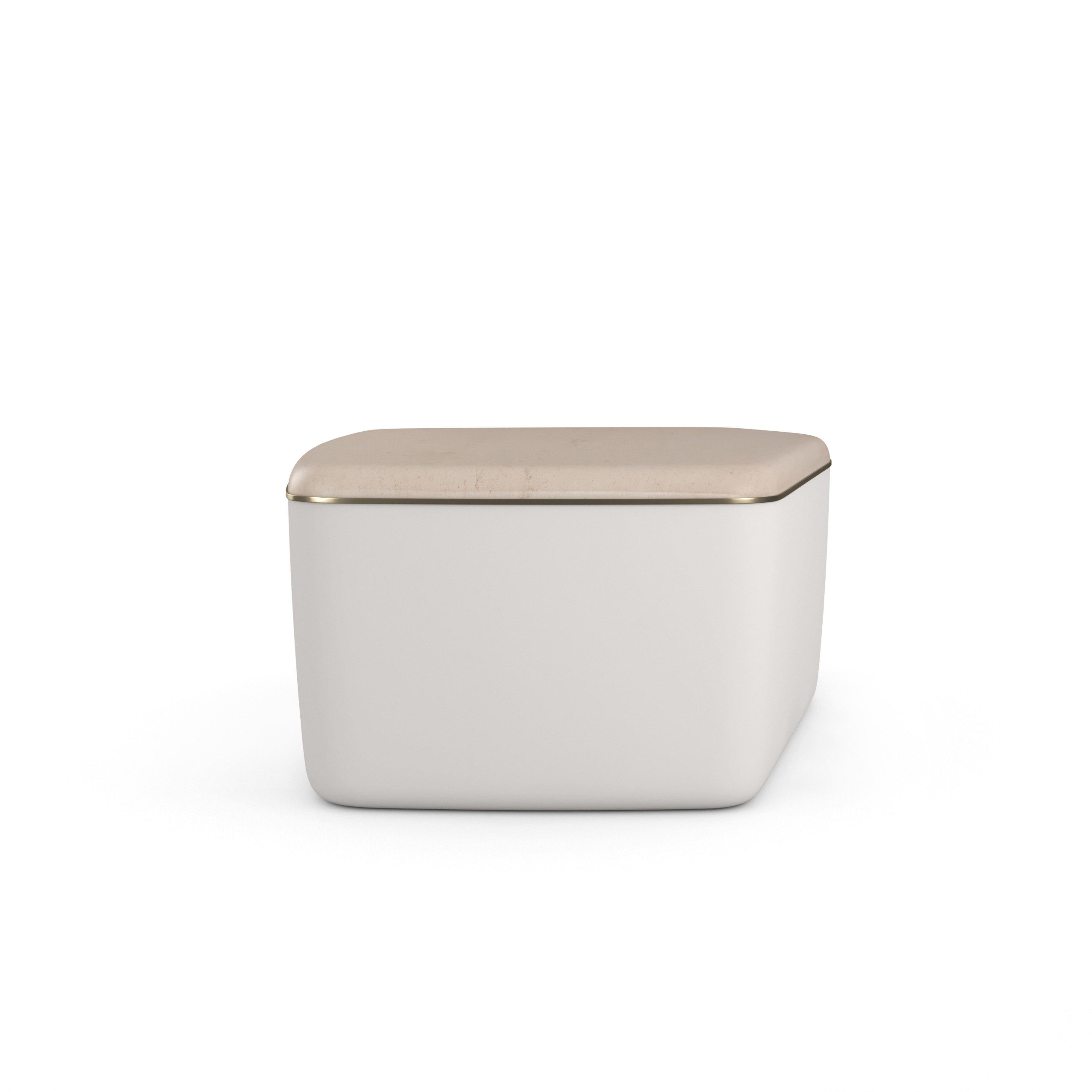 Serir Medium Cocktail Table Almost White 42" by Caracole - view 7