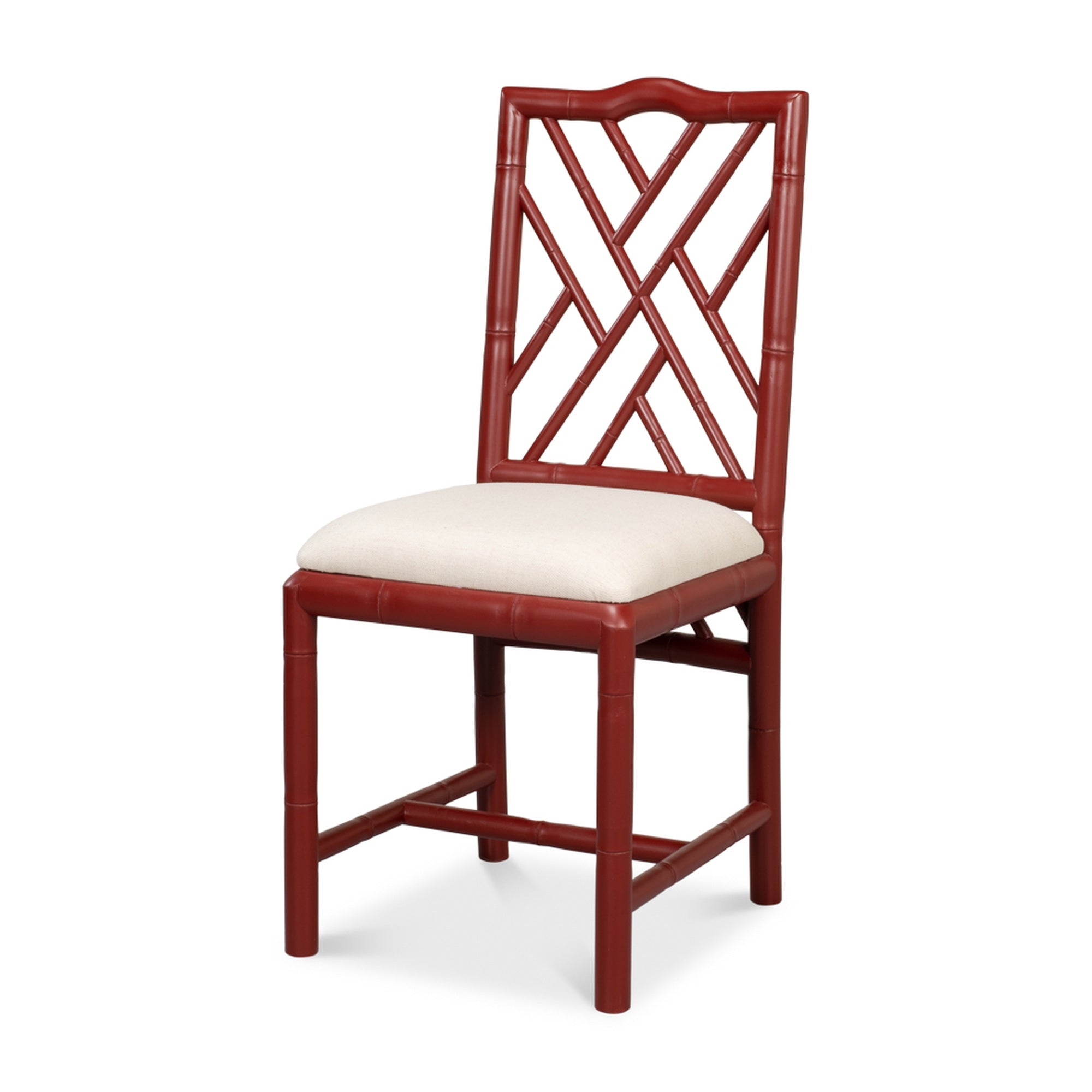 Brighton Bamboo Side Chair, Red by Sarreid Ltd
