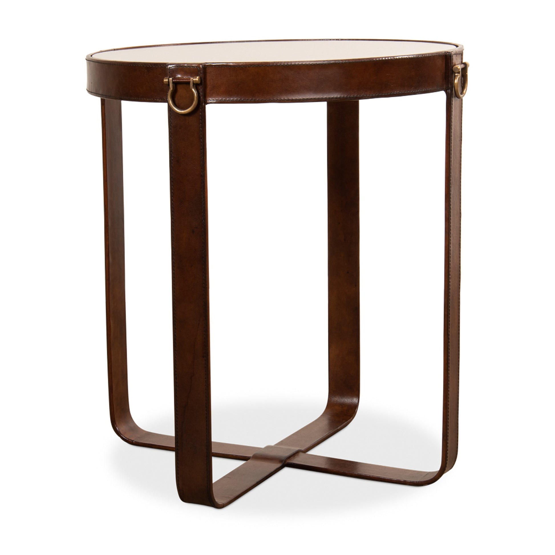Leather Harness Table by Sarreid Ltd