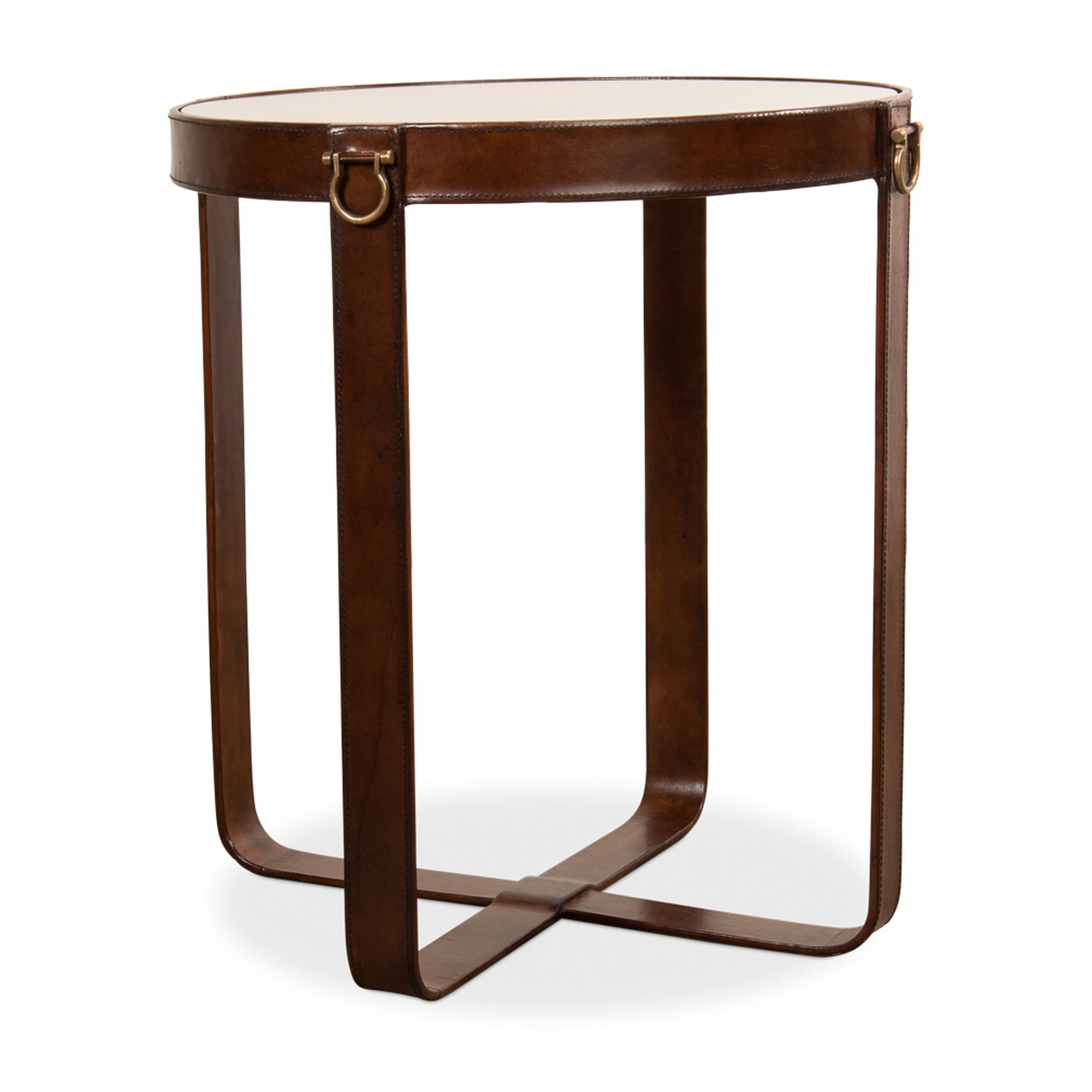 Leather Harness Table by Sarreid Ltd