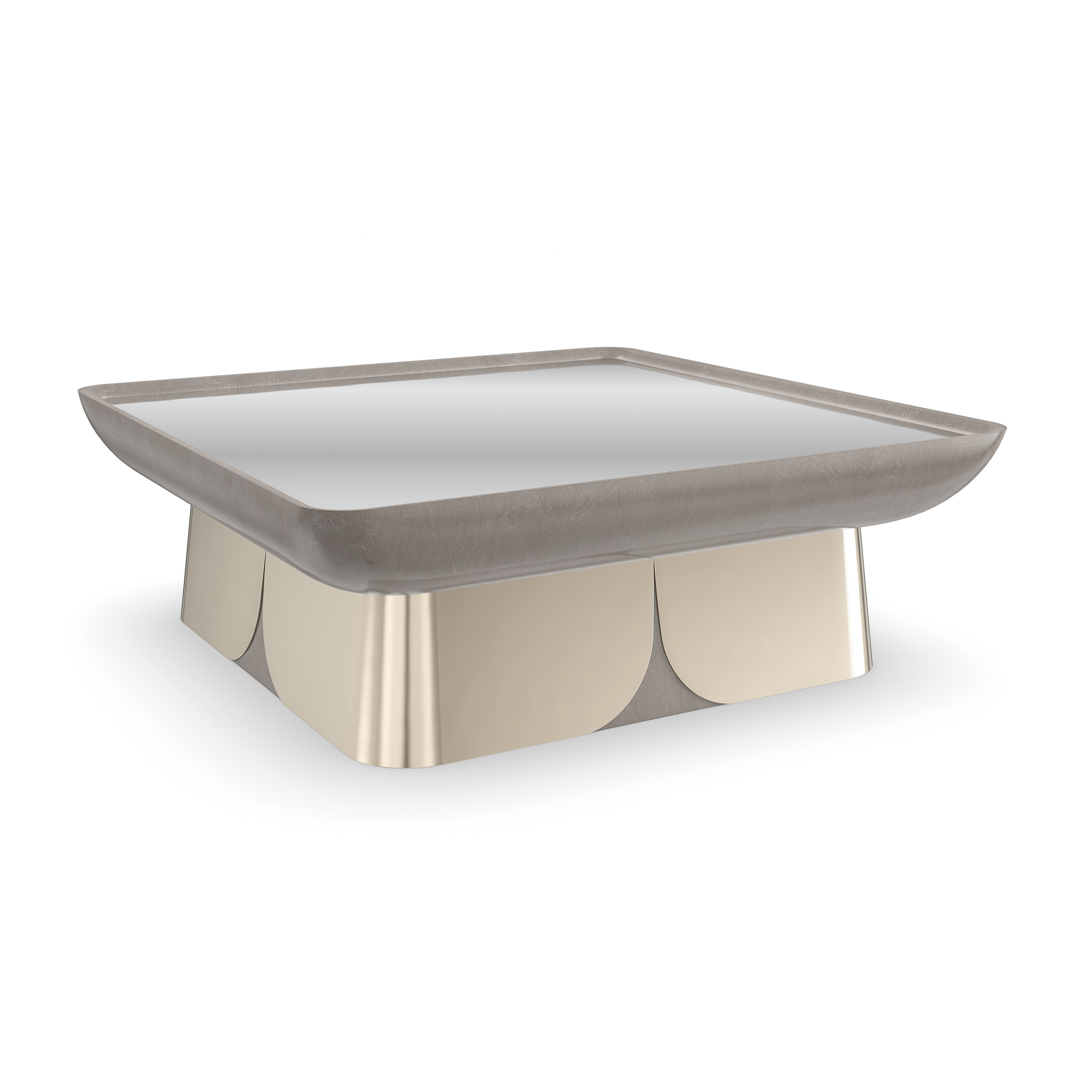 Zenith Cocktail Table Charcoal Leaf 50" by Caracole - view 4