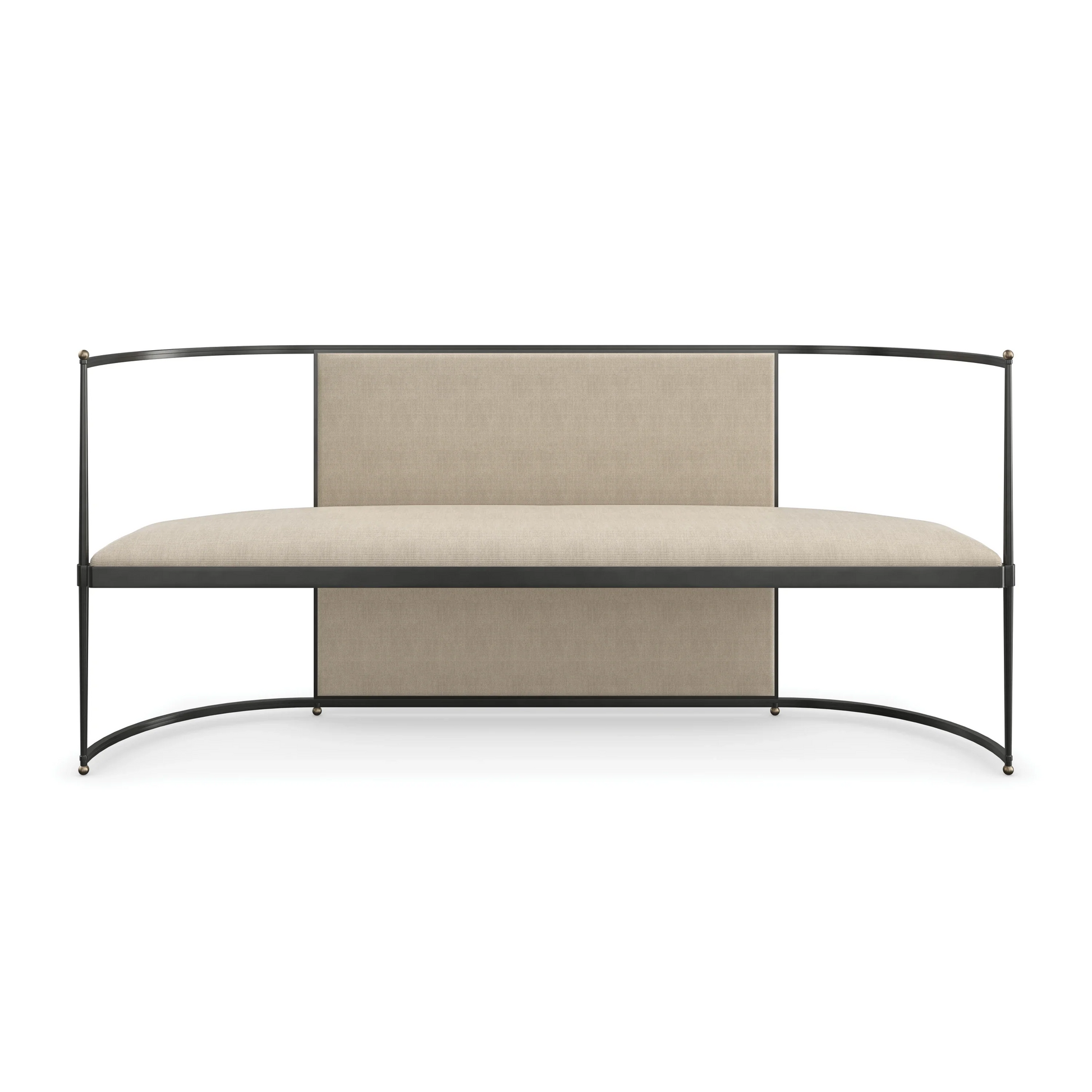 Toulouse Brushed Gold Bench 67" by Caracole