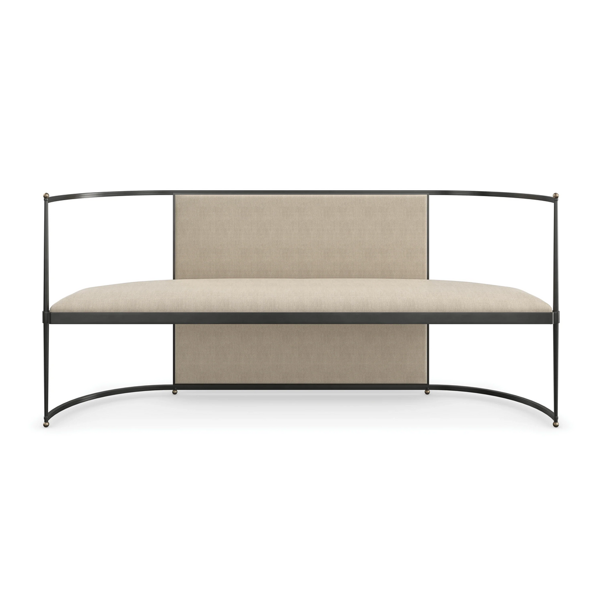 Toulouse Brushed Gold Bench 67" by Caracole