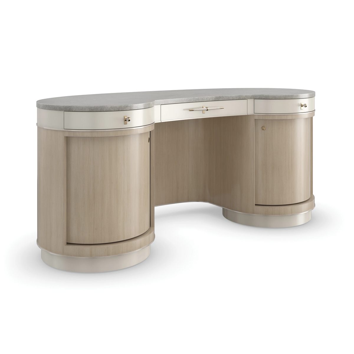 Vanity Fair Brushed Gold Desk 67.25" by Caracole - view 4