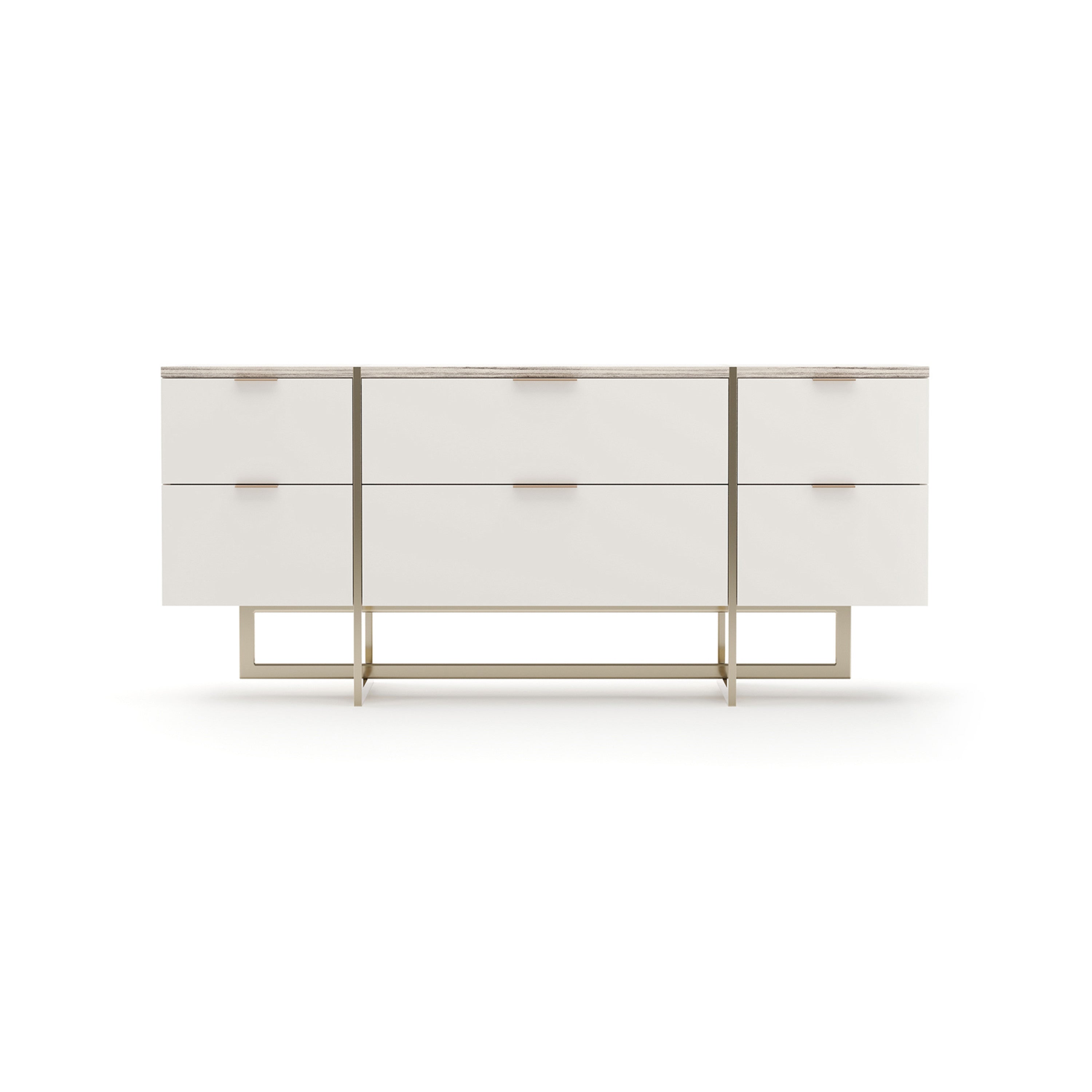 Wish You Were Here Dresser Almond Milk 72" by Caracole