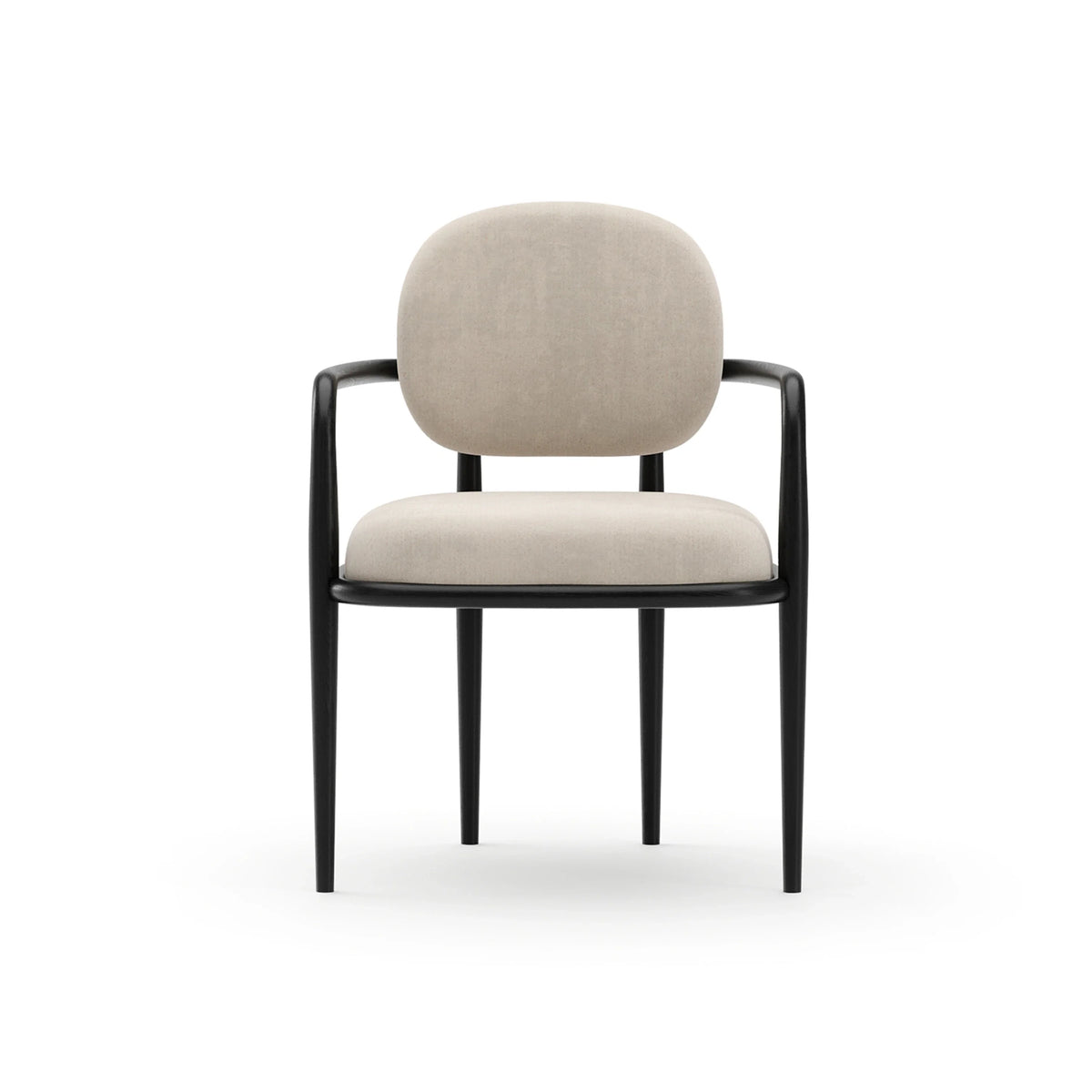 Madera Dining Arm Chair Modern Walnut 23" by Caracole