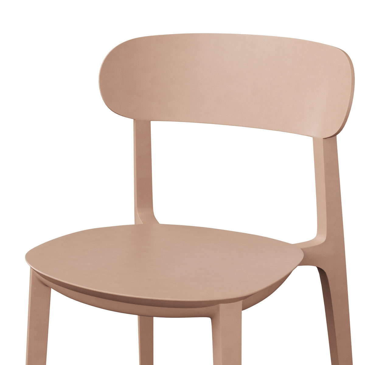 Metro Spencer Eco-Friendly Outdoor Stacking Chair Set of 4 - Dusty Rose by Urbia - detail 8