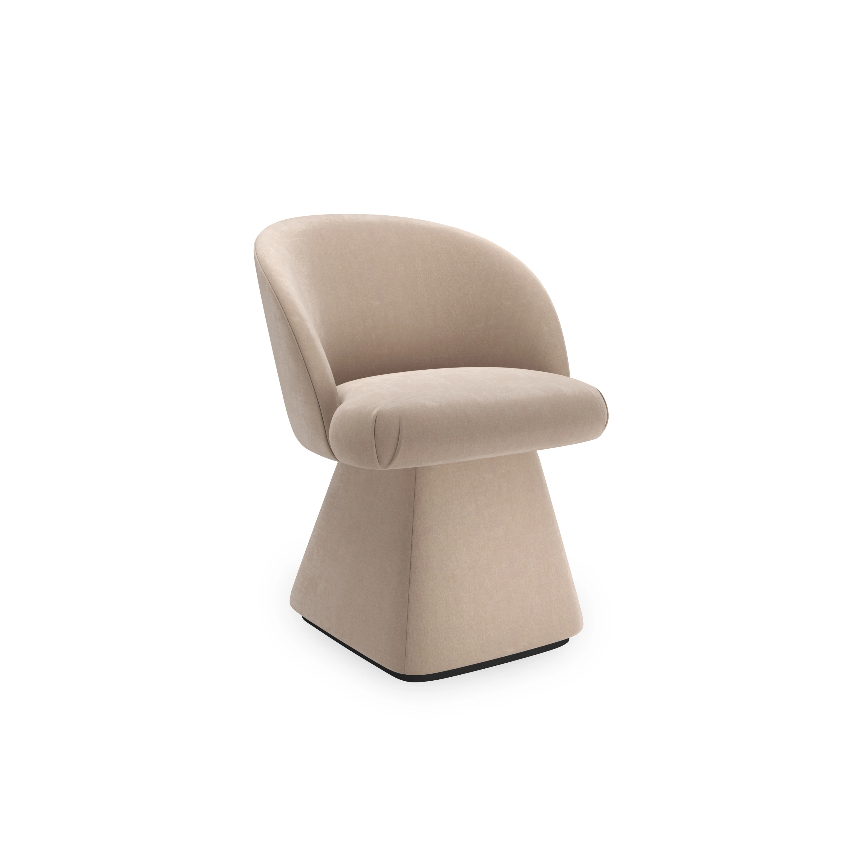 Vuelta Swivel Almost Black Dining Chair 23" by Caracole - view 4