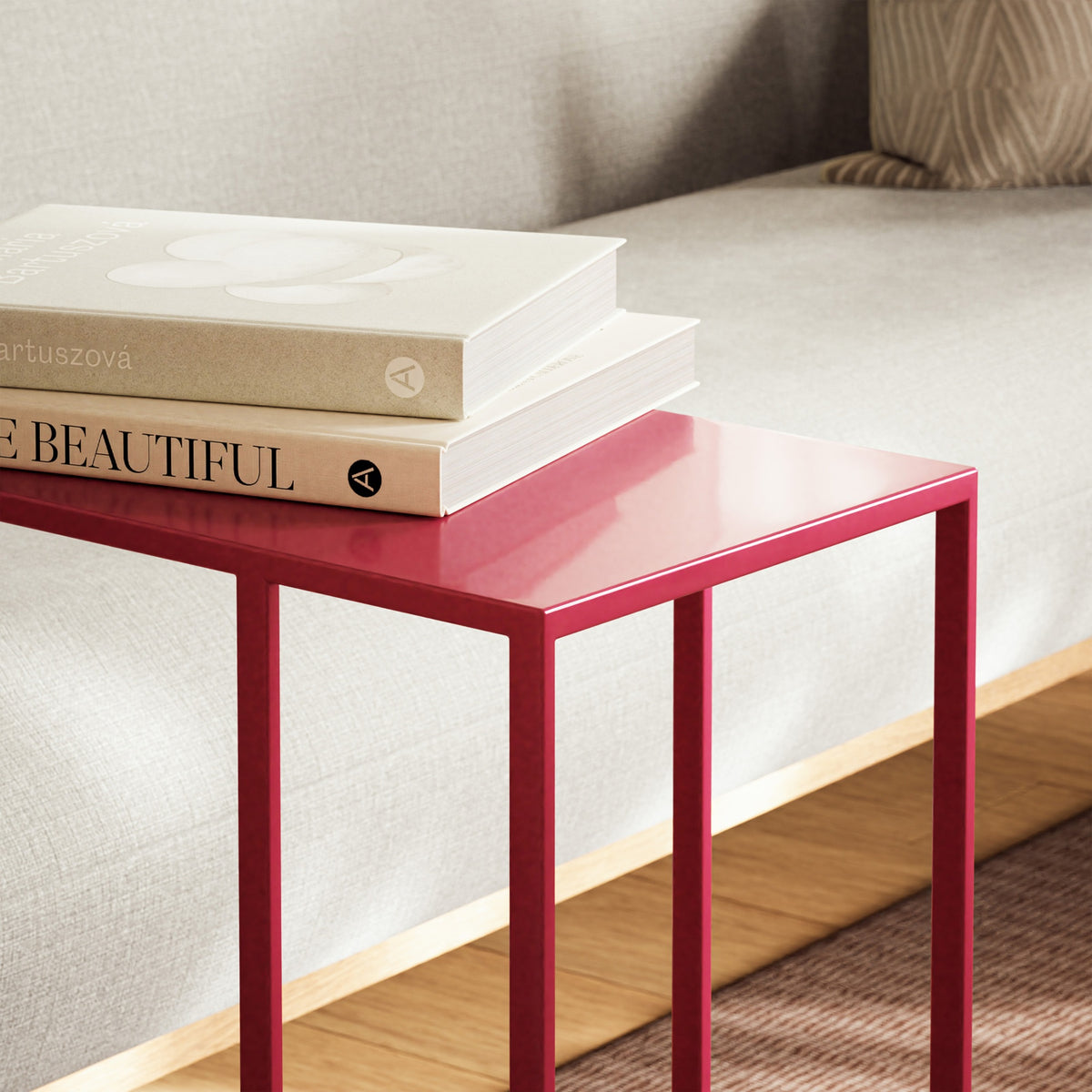 Elements Tanu C Table Enamel Top End Table - Plum by Urbia - detail 9