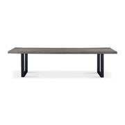 Brooks Dining Table U Base 40" x 116" Sandblasted Grey Top - Black Base by Urbia - product view