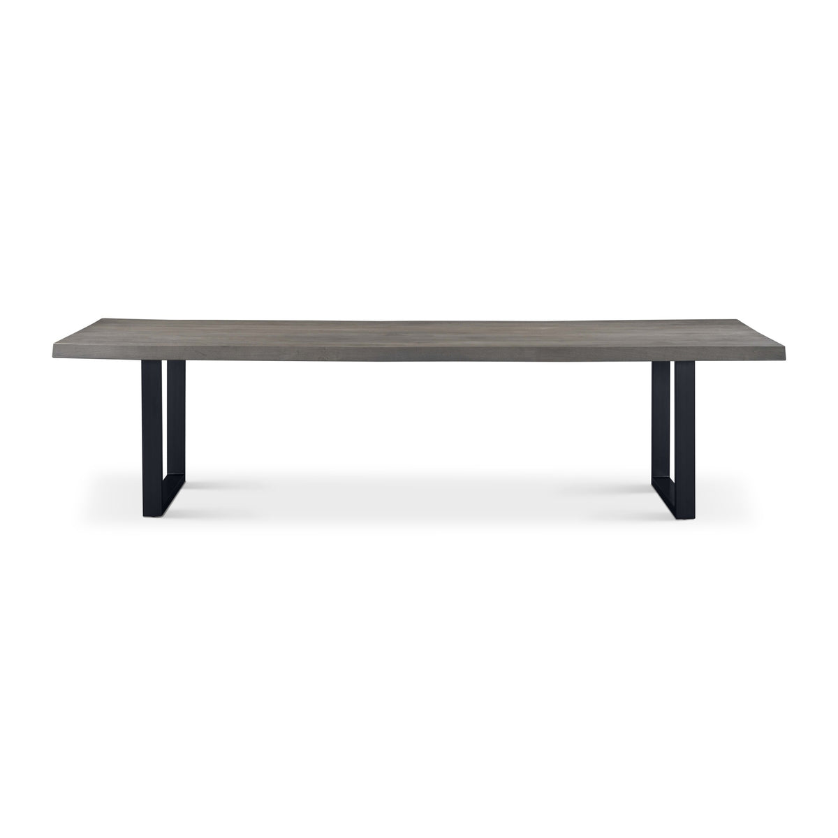 Brooks Dining Table U Base 40" x 116" Sandblasted Grey Top - Black Base by Urbia - product view
