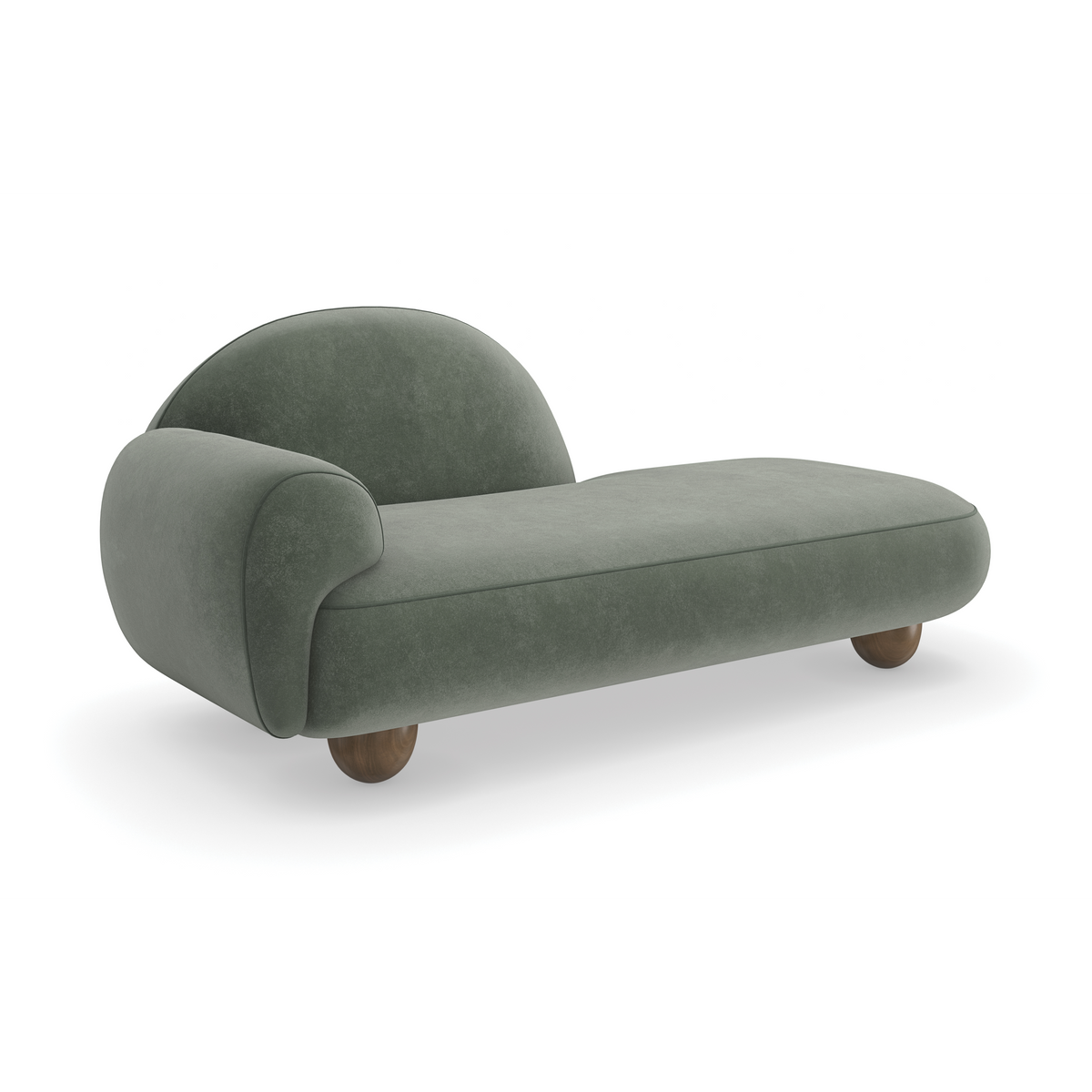 Cypress Retro Walnut Chaise 80" by Caracole - view 4
