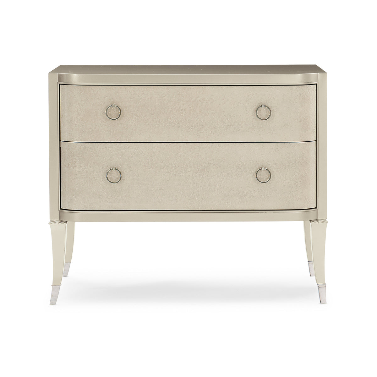 Perfect Match Soft Silver Paint Nightstand 36" by Caracole
