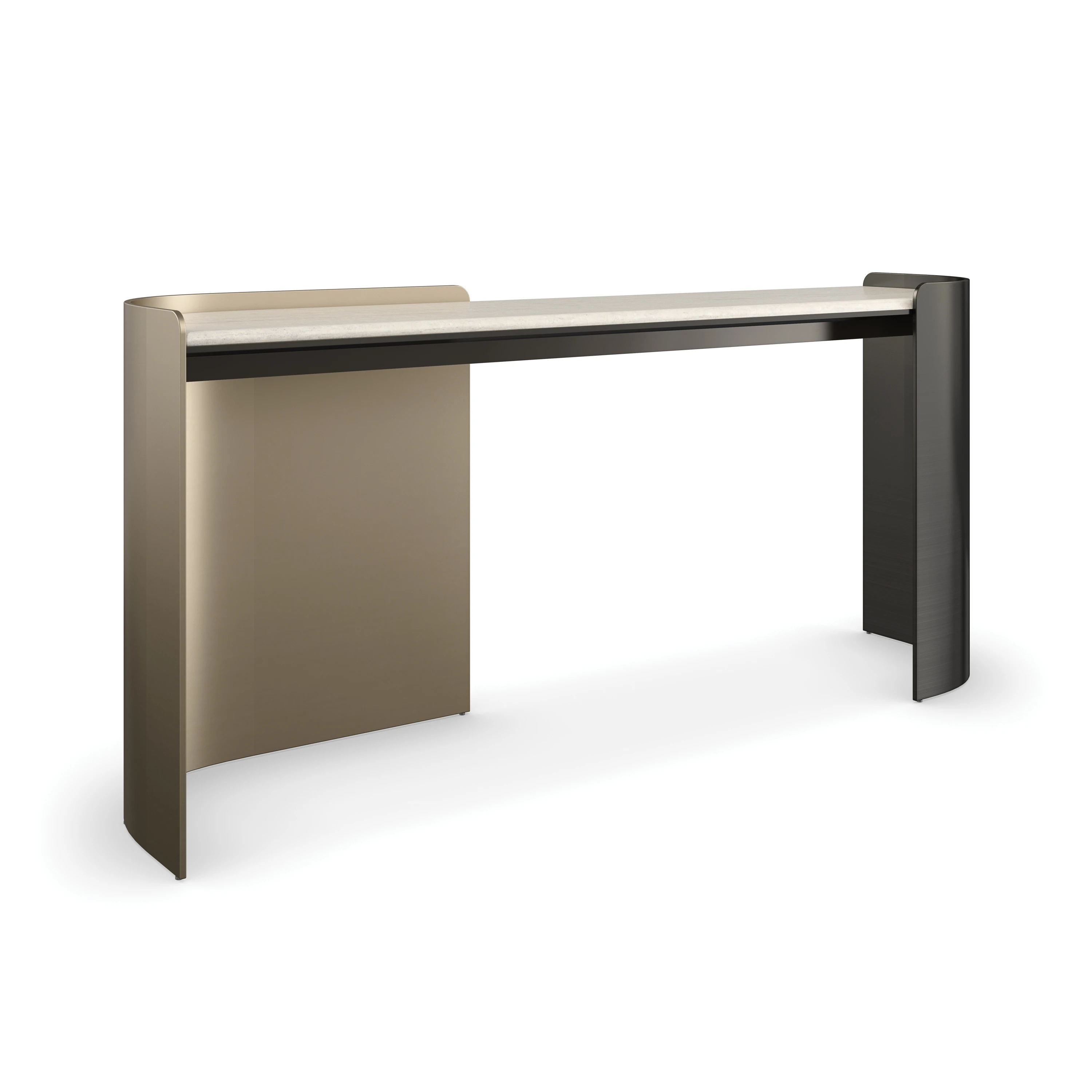 Movement Console/Desk Chocolate Bronze Matte Console Table 68" by Caracole - view 6