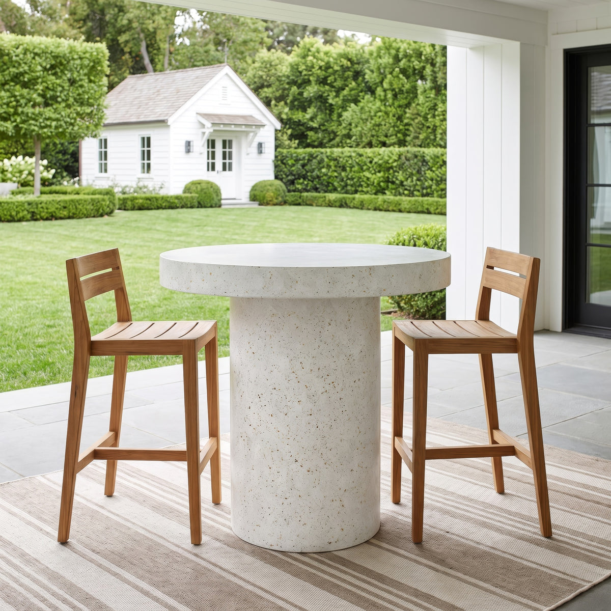 Circa Ivory Terrazzo Concrete Counter Height Table 38" by Urbia - detail 4