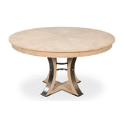 Tower Jupe Dining Table,Med,Bleached Oak by Sarreid Ltd